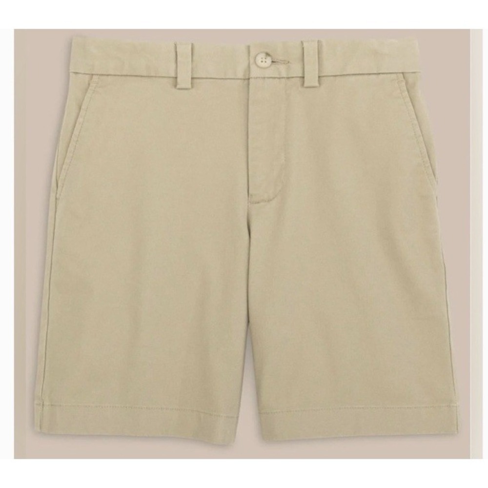 Southern Tide Channel Marker Shorts Boys Size 10 Sandstone Khaki Flat Front NWT